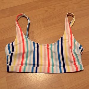 EUC rainbow bikini top